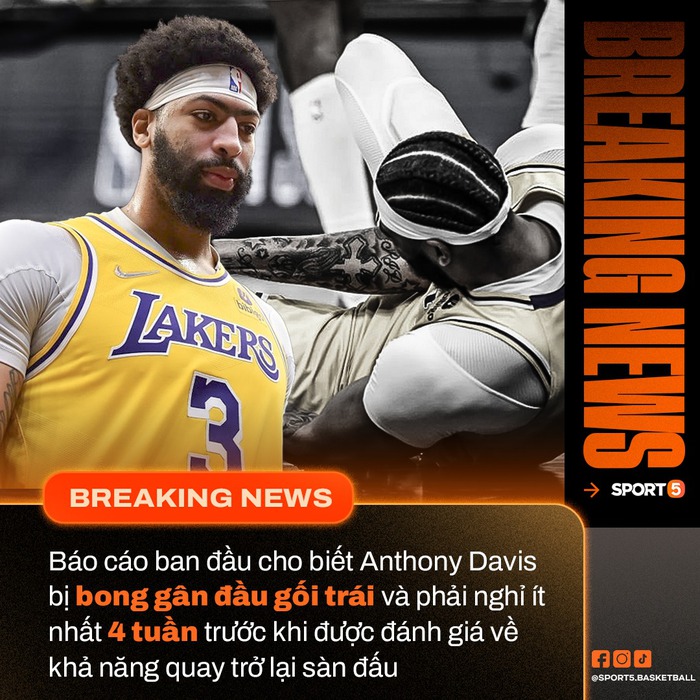 Los Angeles Lakers mang tin buồn tới NHM về kết quả chấn thương của Anthony Davis - Ảnh 1.