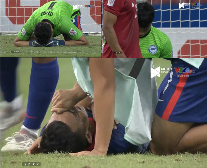 Tuyển thủ Singapore gục đầu, bật khóc sau trận đấu đầy cảm xúc trước Indonesia - Ảnh 1.