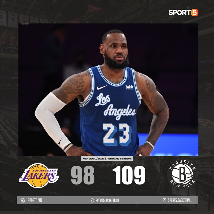 Los Angeles Lakers thất thủ trước Brooklyn Nets trong ngày LeBron James sánh vai cùng các huyền thoại NBA - Ảnh 1.