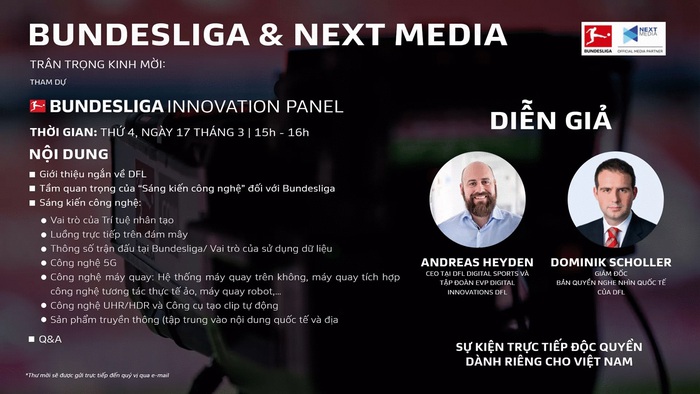 Next Media phối hợp với Bundesliga tổ chức hội thảo &quot;Sáng kiến công nghệ&quot; - Ảnh 3.