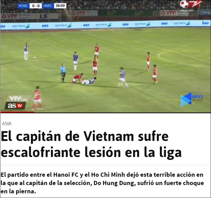 Báo chí thế giới đồng loạt đưa tin về chấn thương kinh hoàng của Hùng Dũng, lo lắng cho cơ hội đi tiếp của tuyển Việt Nam ở vòng loại World Cup - Ảnh 1.