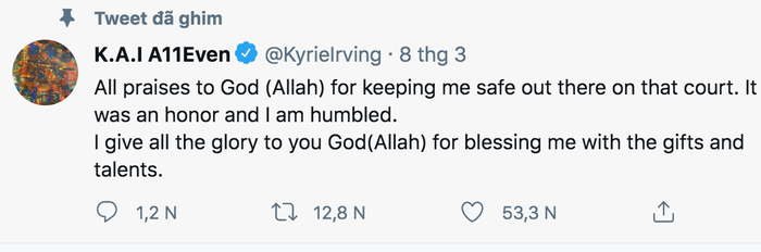 Nghi vấn: Kyrie Irving cải sang đạo Hồi, bỏ thi đấu vì nhịn ăn chay tháng Ramadan - Ảnh 3.