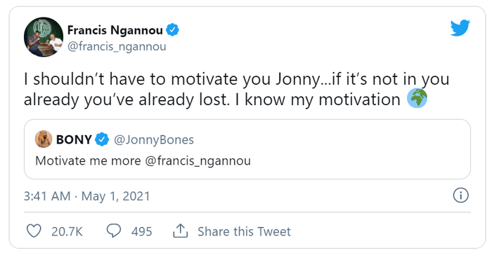 Jon Jones gửi lời cảnh báo tới Francis Ngannou: Nếu không hạ đo ván được tôi, anh bạn sẽ tiêu đời - Ảnh 1.