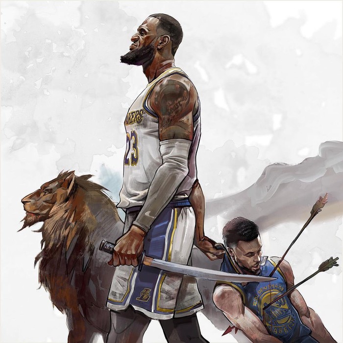 Fan cuồng tái hiện NBA bằng hội hoạ: Khi ngôi sao bóng rổ biến thành các vị thần - Ảnh 4.