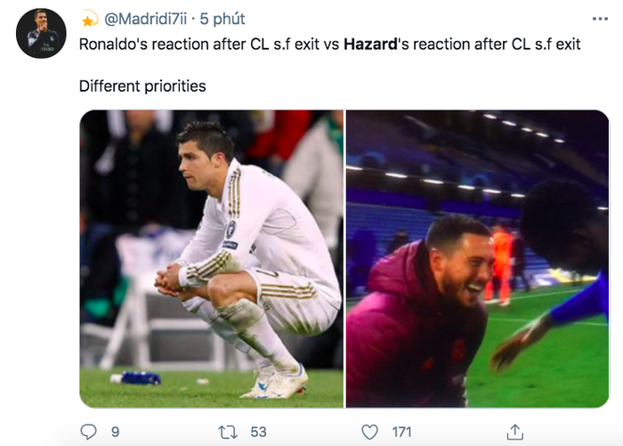 Hazard thoả sức cười đùa với đối thủ dù bị loại khỏi Champions League - Ảnh 2.