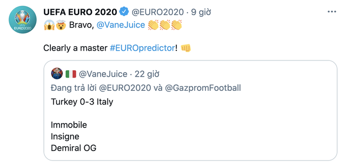 Xuất hiện thánh dự đoán đúng chính xác từng chi tiết trong trận khai mạc Euro 2020 - Ảnh 2.