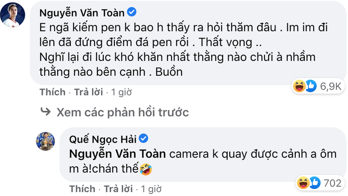 Văn Toàn trách Quế Ngọc Hải quên công mình kiếm penalty cho tuyển Việt Nam  - Ảnh 1.