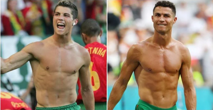 Choáng với màn lột xác ngoạn mục của Ronaldo sau 17 năm: Anh chàng từng bị chê gầy nhẳng giờ đã có 6 múi sầu riêng thơm phức - Ảnh 1.