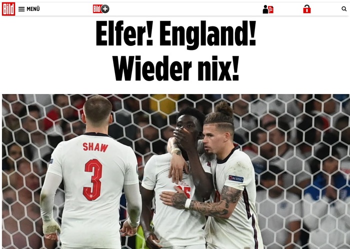 Báo Pháp nâng tuyển Italia lên tận mây xanh, báo Đức hả hê &quot;dìm hàng&quot; tuyển Anh sau chung kết Euro 2020 - Ảnh 2.