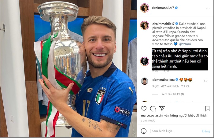 Cầu thủ Italy quẩy tưng bừng trên MXH sau chức vô địch Euro 2020 - Ảnh 14.
