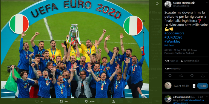 Cựu tuyển thủ Ý khẳng định Azzuri sẽ thắng 1.000 lần nếu đá lại trận chung kết Euro 2020 với đội tuyển Anh - Ảnh 1.
