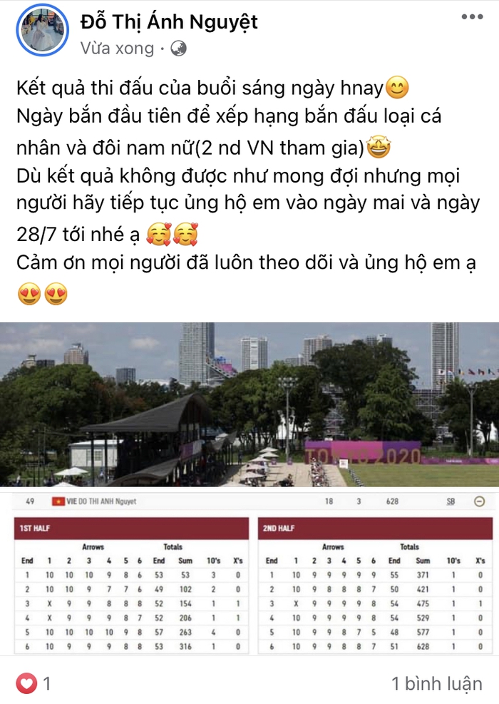 &quot;Cung thủ&quot; Đỗ Thị Ánh Nguyệt gửi lời cảm ơn và mong khán giả tiếp tục ủng hộ đoàn thể thao Việt Nam - Ảnh 2.