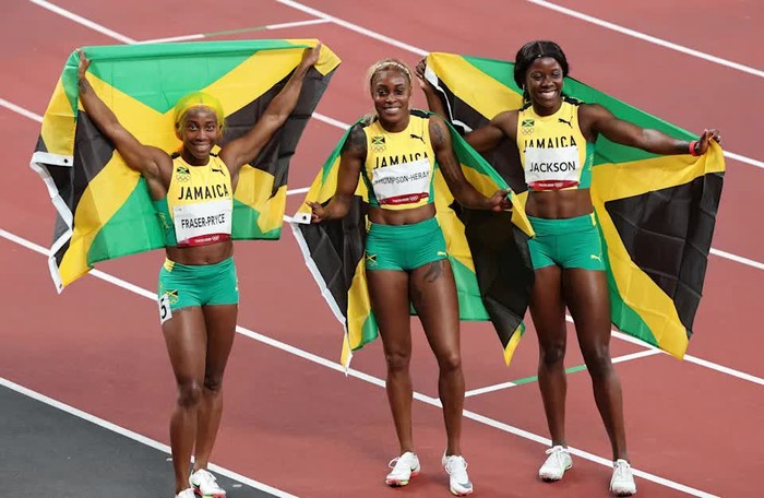 Điền kinh Jamaica ẵm trọn bộ 3 huy chương trong một phần thi tại Olympic Tokyo 2020 - Ảnh 1.