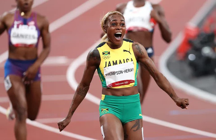 Điền kinh Jamaica ẵm trọn bộ 3 huy chương trong một phần thi tại Olympic Tokyo 2020 - Ảnh 3.