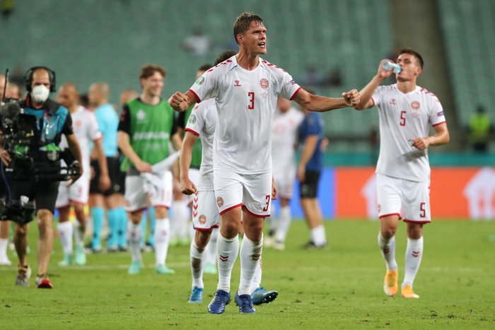 Ảnh: Niềm hạnh phúc vô bờ của các cầu thủ Đan Mạch khi giành quyền vào chơi trận bán kết Euro 2020 - Ảnh 3.