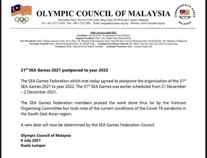 &quot;Hoãn SEA Games 31 tại Việt Nam sang năm 2022&quot; - Ảnh 1.