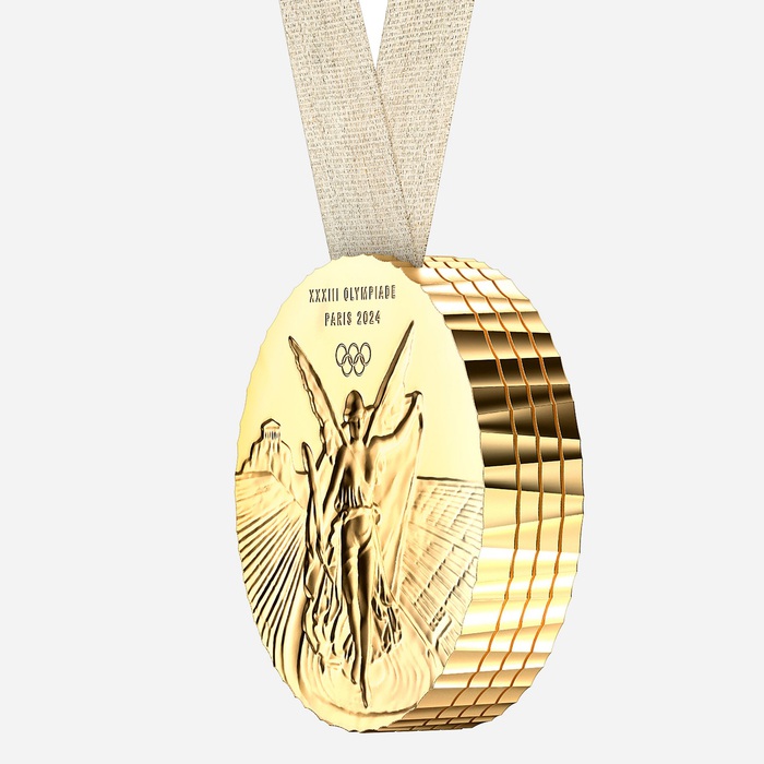 Rò rỉ mẫu thiết kế đặc biệt của Huy chương Vàng phục vụ Olympic Paris 2024 - Ảnh 1.