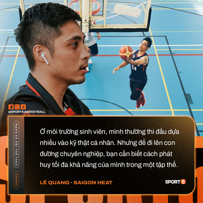 Lê Quang: Chàng "lão tướng sinh viên" đặc biệt của Saigon Heat ở đấu trường VBA - Ảnh 3.