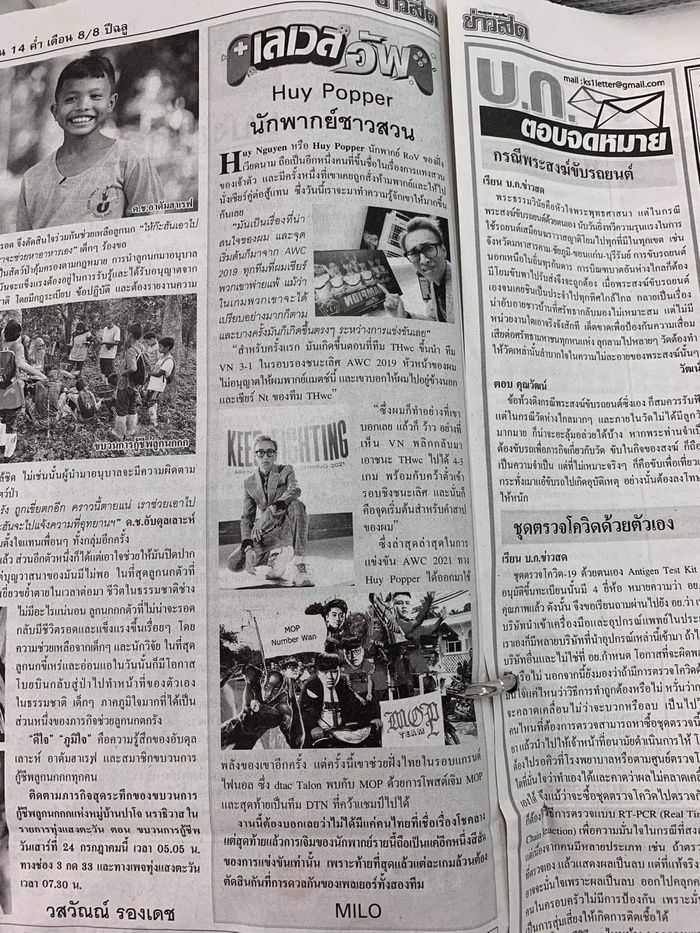 Pháp sư Hoa Lư - Huy Popper vinh dự được xuất hiện hẳn trên báo giấy truyền thống của Thái Lan - Ảnh 5.