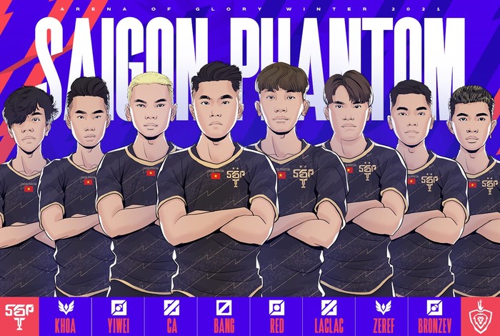 Đội hình Saigon Phantom tham dự ĐTDV mùa Đông 2021