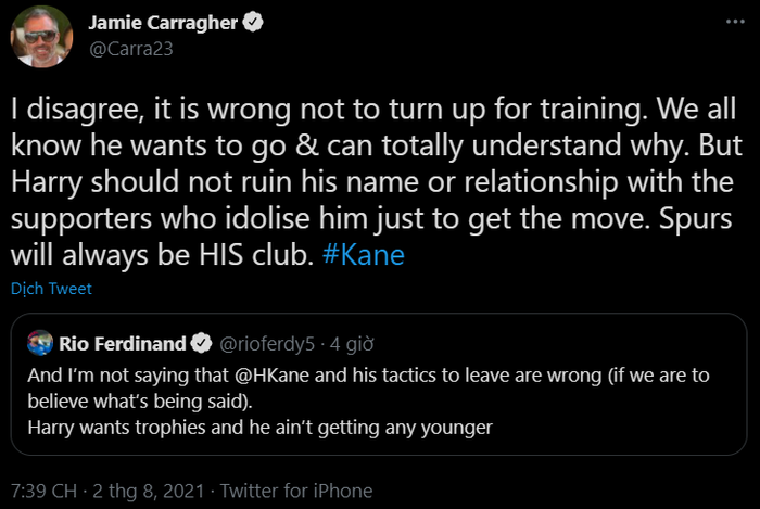 Huyền thoại MU khẩu chiến với huyền thoại Liverpool vì Harry Kane - Ảnh 3.