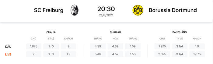 Nhận định, soi kèo, dự đoán Freiburg vs Borussia Dortmund (vòng 2 Bundesliga) - Ảnh 1.