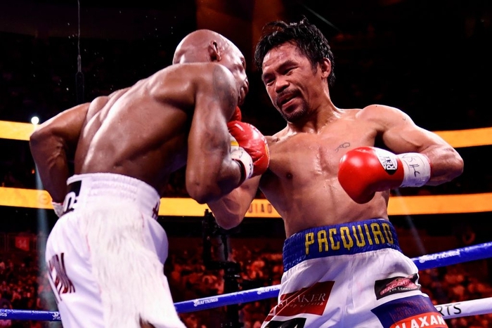 Tụt thể lực khi thi đấu ở tuổi 42, huyền thoại boxing Manny Pacquiao để thua trong trận tranh đai thế giới - Ảnh 4.