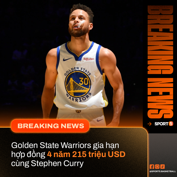 Golden State Warriors giữ chân Stephen Curry bằng bản hợp đồng trị giá 215 triệu USD - Ảnh 1.