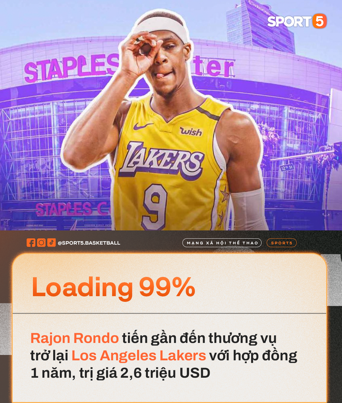 Rajon Rondo tiến gần đến thương vụ trở về Los Angeles Lakers - Ảnh 1.