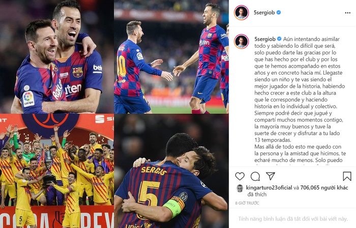 Dàn sao Barca gửi lời chia tay đầy cảm xúc tới Messi - Ảnh 2.