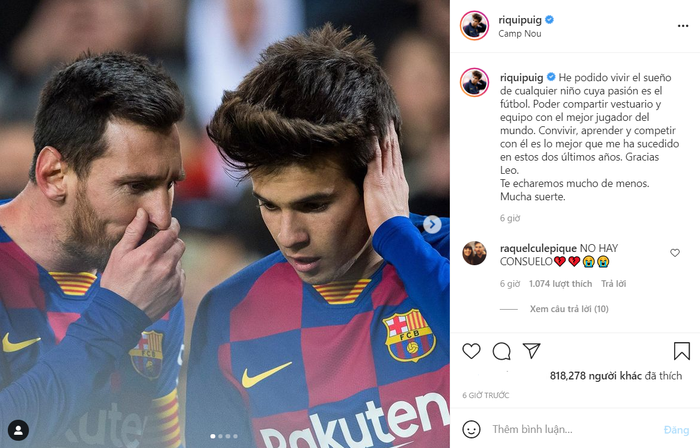 Dàn sao Barca gửi lời chia tay đầy cảm xúc tới Messi - Ảnh 9.