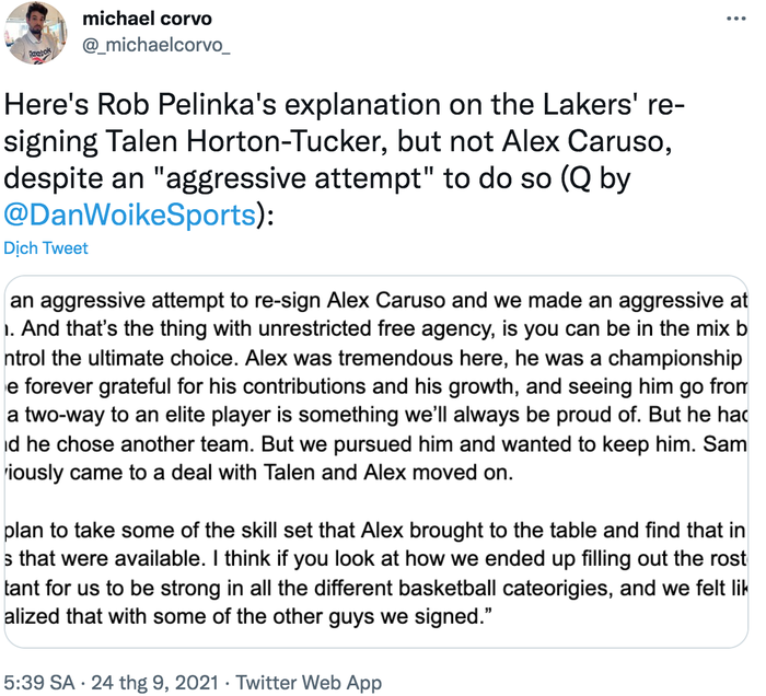 Nguyên nhân thật sự đằng sau sự ra đi khỏi Los Angeles Lakers của Alex Caruso  - Ảnh 3.