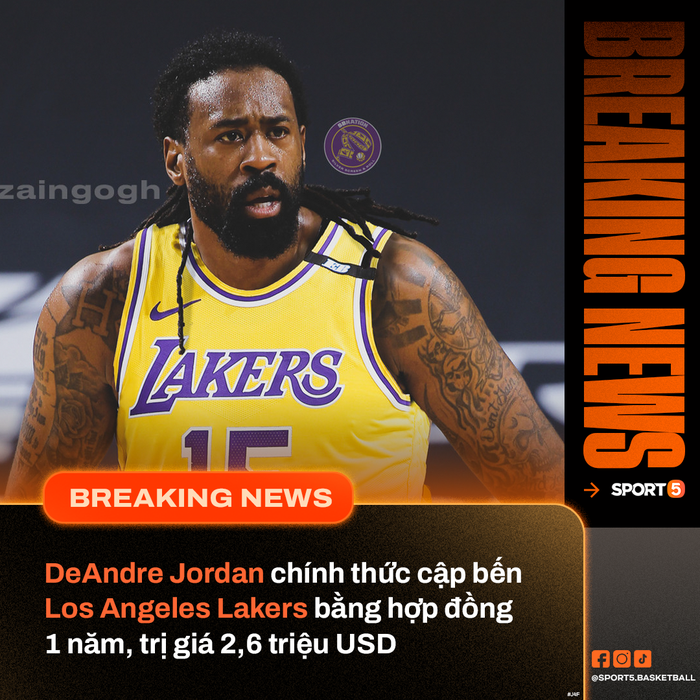 Brooklyn Nets nhả DeAndre Jordan, Los Angeles Lakers &quot;chốt deal&quot; nhanh chóng để bổ sung lực lượng - Ảnh 2.