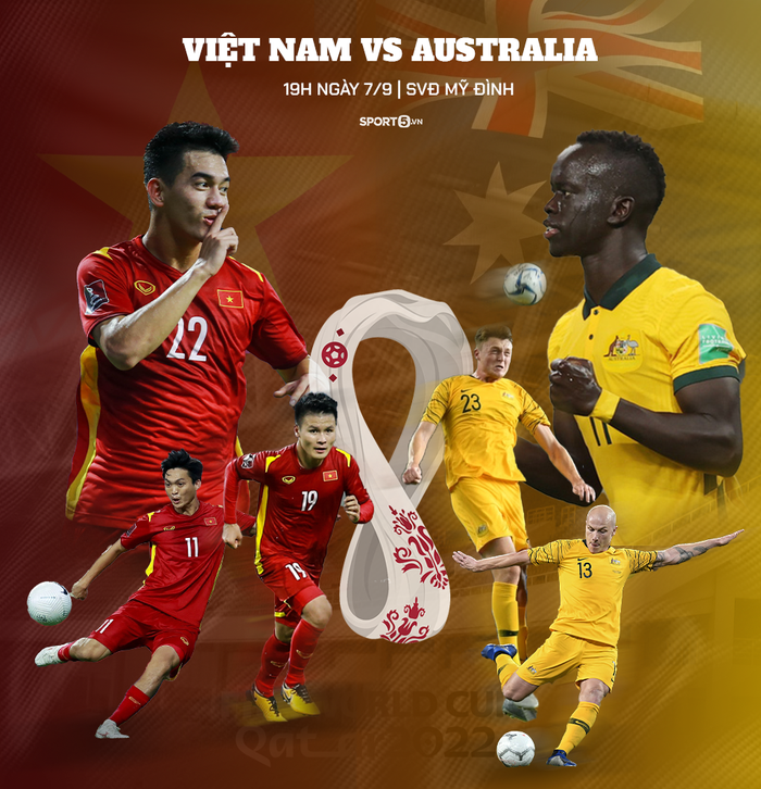 19h ngày 7/9, ĐT Việt Nam vs ĐT Australia: 