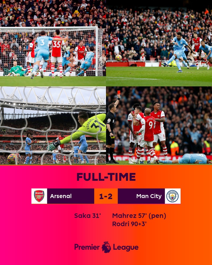 Man City thắng nghẹt thở phút bù giờ trước Arsenal - Ảnh 2.