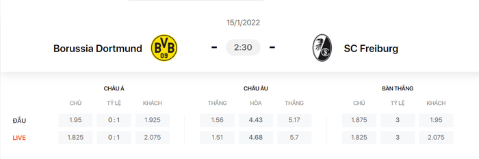 Nhận định, soi kèo, dự đoán Dortmund vs Freiburg (vòng 19 Bundesliga) - Ảnh 1.