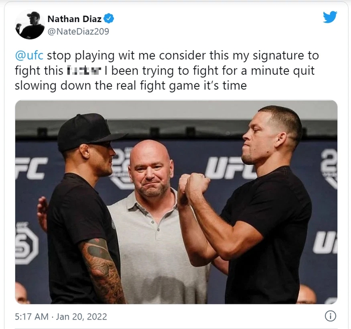 Nate Diaz nổi giận với UFC, đòi được đấu ngay cùng Dustin Poirier - Ảnh 1.