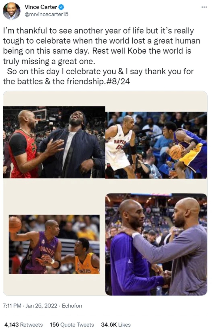 Thế giới bóng rổ tưởng nhớ Kobe Bryant: &quot;Sai lầm lớn nhất là khi bạn nghĩ mình vẫn còn thời gian bên nhau&quot; - Ảnh 2.