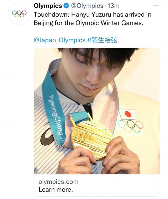 &quot;Hoàng tử sân băng&quot; Yuzuru Hanyu đặt chân đến Bắc Kinh: &quot;Olympic mùa đông 2022 giờ mới bắt đầu&quot; - Ảnh 2.