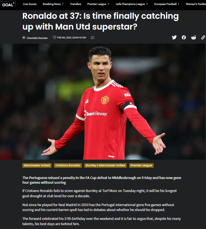 Báo Anh chỉ trích Ronaldo: &quot;Xứng đáng ngồi dự bị&quot; - Ảnh 1.