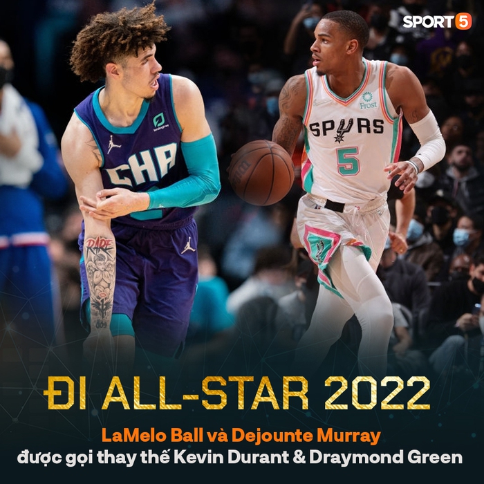 LaMelo Ball và Dejounte Murray tham dự NBA All-Star Game 2022 - Ảnh 1.