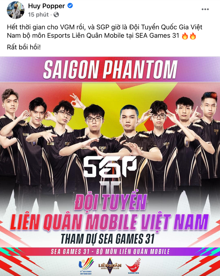 Dàn BLV, MC của LQVN gửi lời chúc mừng tới Saigon Phantom khi giành được vé dự SEA Games 31 - Ảnh 2.