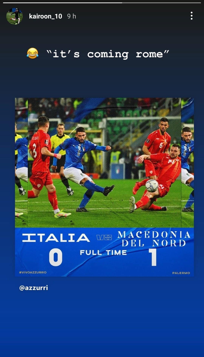 Cậu cả nhà Rooney chế giễu tuyển Italy sau thất bại gây sốc trước Bắc Maccedonia - Ảnh 1.