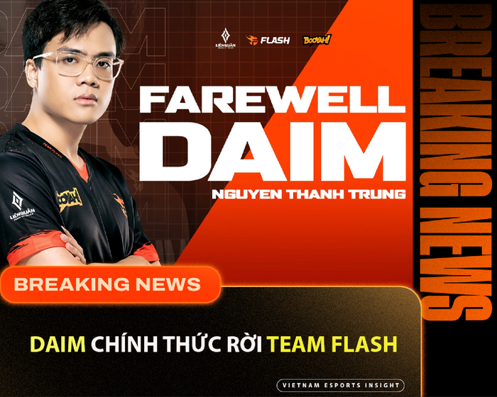 NÓNG: Daim chính thức rời Team Flash - Ảnh 1.