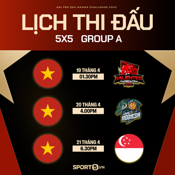 Lịch thi đấu ABL Pre SEA Games Challenge 2022 của đội tuyển bóng rổ Việt Nam: Thử thách thể lực kinh hoàng - Ảnh 1.