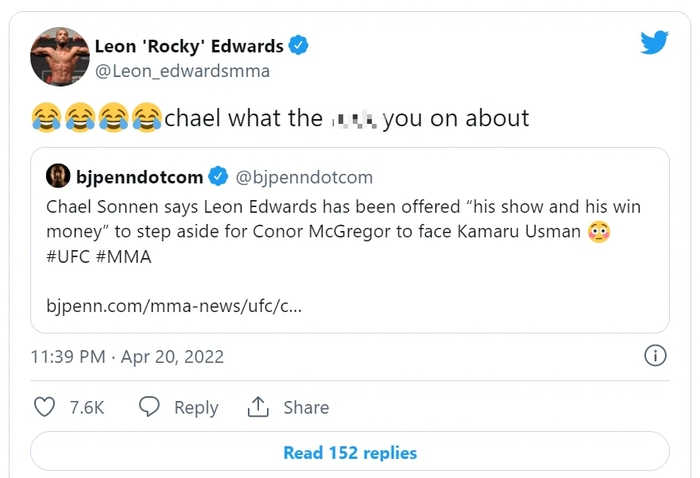 Trước tin đồn được mời nhận tiền để nhường suất tranh đai cho Conor McGregor, Leon Edwards lập tức đáp trả - Ảnh 2.