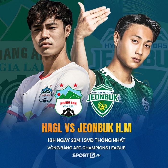 Trực tiếp HAGL vs Jeonbuk Hyundai Motors, 18h ngày 22/4: Đối thủ mạnh nhất - Ảnh 2.