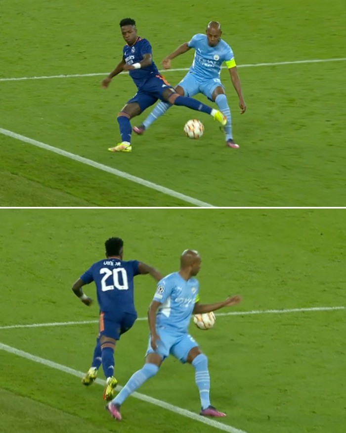 Đỉnh cao kỹ thuật: Vinicius xoay người bỏ bóng xâu kim Fernandinho, thoát xuống như một cơn lốc và ghi bàn - Ảnh 1.