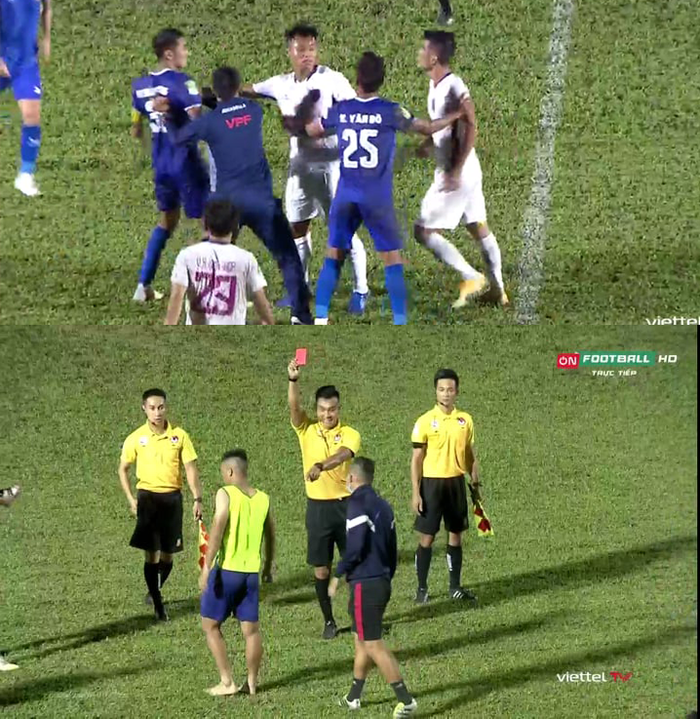 Hỗn loạn trận đấu 3 thẻ đỏ ở Cúp Quốc gia 2022: Tân binh U23 Việt Nam mờ nhạt, Bình Dương bị loại  - Ảnh 1.