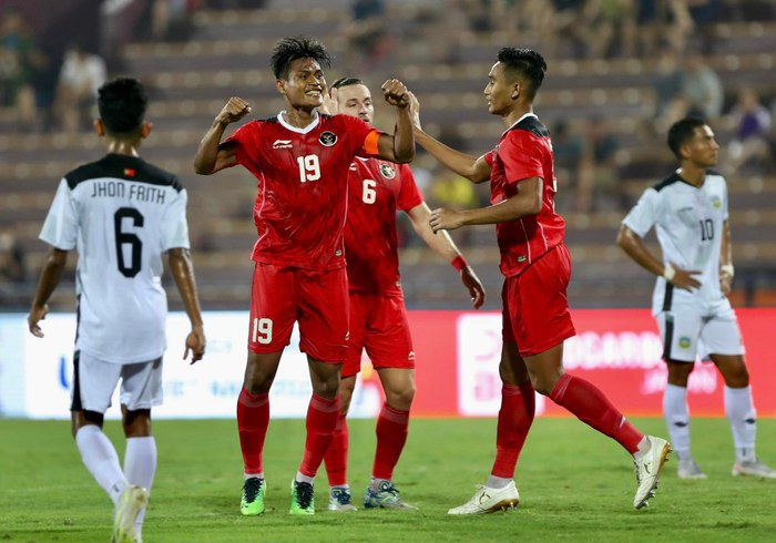 U23 Indonesia thắng trận đầu tiên, chính thức loại U23 Timor Leste khỏi SEA Games 31 - Ảnh 4.